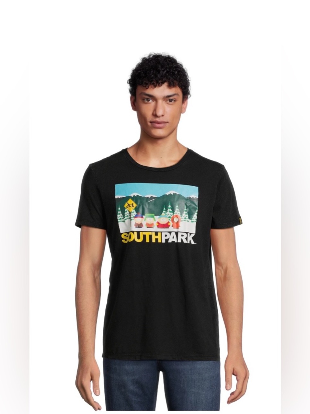 South Park Cartoon Men's Bus Stop Adult Short Sleeve Graphic T-Shirt